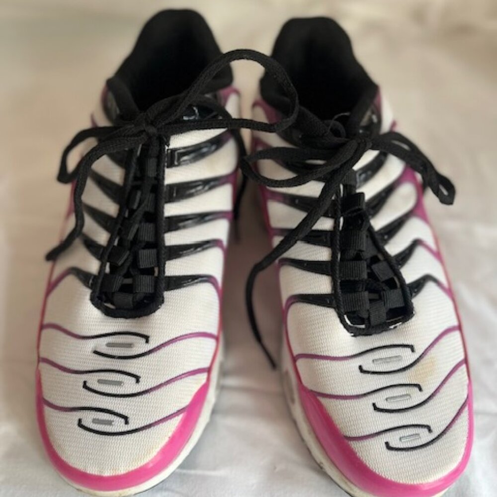 Ladies Pink, White and Black "Air" Athletic Sneakers - Fits size 7